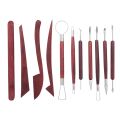 OYPFXMI 11 Pieces Clay Sculpting Set Wooden Handle Clay Pottery Sculpting Tools DIY Wooden Clay Tools Double-Sided Carving Tool. 