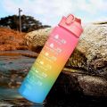 900ML Portable Water Bottle Motivational Sports Water bottle with Time Marker Leak-proof Cup for Outdoor Sport Fitness BPA Free. 