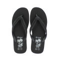 Beach Unisex Thongs Slippers Black. 