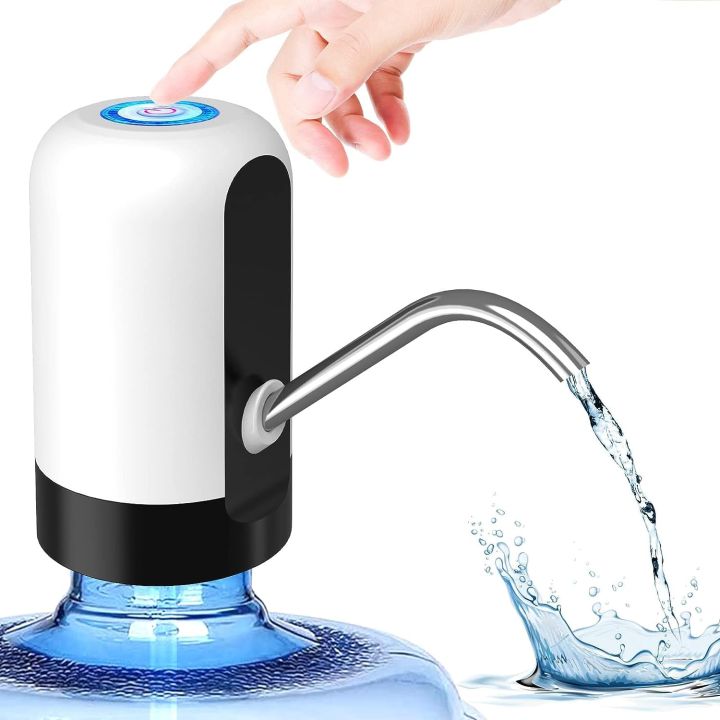 Automatic Wireless Water Can Dispenser Pump for 20 Litre Bottle Can, White/Black