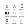 Handheld Wirelress Barcode Scanner 2.4G Wireless BT Wired Three-in-one Scanner High-speed CDD Code Reader for Supermarket Store. 