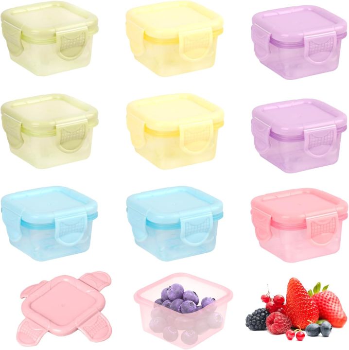 Small Packing Containers 01, 04 ,10 PCS Small Food Containers with Lids,60 ml Mini Storage Boxes ...