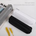 Transparent Stationery Pencil Bag Student Examination Dedicated Nylon Mesh Pen Case Unisex Large Capacity Makeup Pouch School Office Supplies. 
