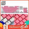 HelloWorld 104Pcs/Set Universal Double Color Key Cap Keycaps for Cherry Mechanical Keyboard. 