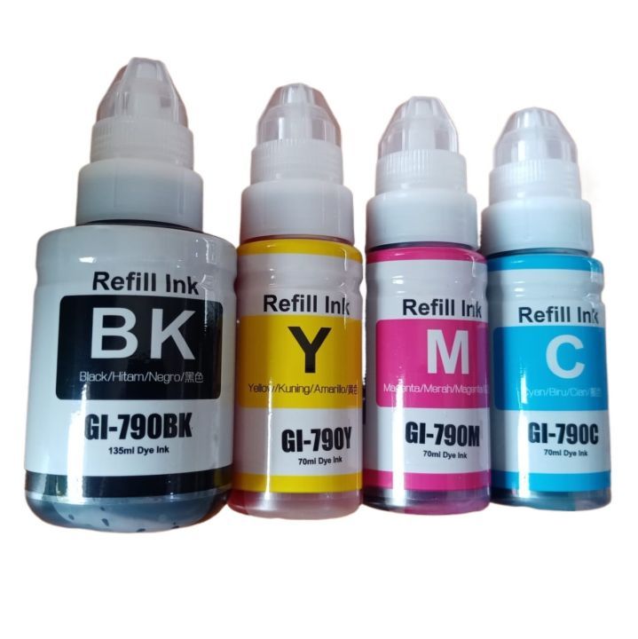 Canon Compatible Ink Bottle Pack (Black Cyan Magenta Yellow)