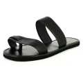 DSI Men Toe Rings Slippers Black. 