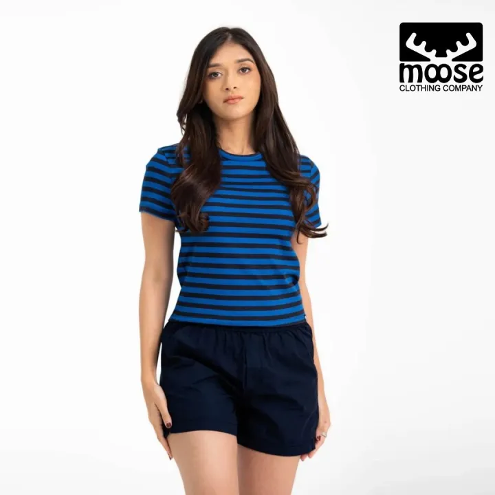 Moose Women’s Slim Fit T-Shirt - Stripe 3001