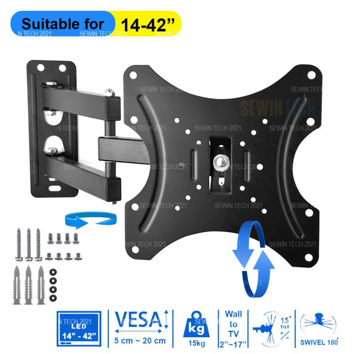 TV Wall Mount Bracket 14-42 Inch LED Adjustable Rotatable Stand 14 19 24 27 32 36 40 42 inch