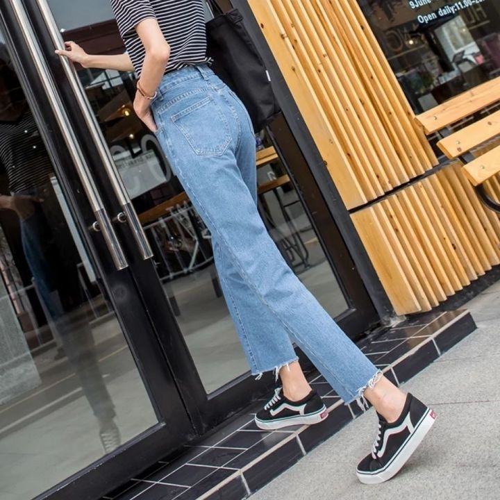 High%20Waist%20Straight%20Jeans%20Women's%20Loose%20Korean%20Style%20Student%20Wide-Leg%20Pants%20Slimming%20Versatile%20Spring%20and%20Summer%20Small%20Cropped%20Pants%20Fashion%20-%20Image%206