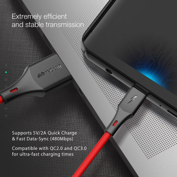 %E3%80%90Best%E3%80%912%20In%201%20Fast%20Charging%20&%20Data-Sync%205.9Ft/1.8M%20480Mbps%203.8Mm%20Blitzwolf?%20Bw-Mc14%20Micro%20Usb%20Quick%20Charging%20Data%20Cable%20Red/Black%20For%20Samsung%20S7%20S6%20Xiaomi%20Redmi%20Note%205%20-%20Image%204