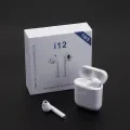 OriginaI i12 Airpods TWS Full Set With Box 5.3 Bluetooth Wireless Touch Control Android And iOS Support White Color Earbuds. 