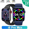 i8 Pro Max Touch Screen Bluetooth Smartwatch with Activity Tracker Compatible with All 3G/4G/5G Android & iOS Smartphones - Black. 