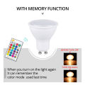 85-265V 10W GU10 LED Bulb 16 Colors RGB+CW+WW Lamp Spotlight IR Remote Control Ampoule Bombillas Room Home Party Festival Decor. 