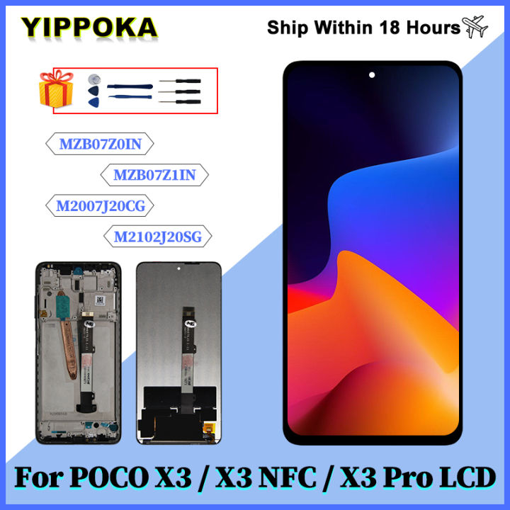 IPS For Xiaomi POCO X3 NFC LCD Display Touch Screen For POCO X3 Pro LCD Digitizer Assembly M2007J20CI Display M2102J20SI