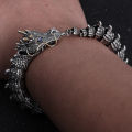 Collectible-grade Keel Chain Three-dimensional Dragon Bracelet Men's Domineering Dragon Head Retro Style Personality High Value. 