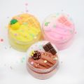 Fluffy Doughnut Chocolate Cream Brushed Sime Putty Clay Filler Clear Slime Box Toys for Children Soft Squishies DIY Toy. 