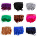 8-10cm 1m/10m Color Feather Trim Pointed Feather with Cloth Ribbon Strips for Garment Apparel Making. 