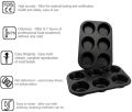 QP 6 Cups Muffin Pan Set, 2 Pack Bakeware Non-Stick Cupcake Baking Pan Heavy Duty Carbon Steel Muffin Tins Baking Tray for Cakes. 
