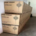 Stand Fan 5 Blade Black Body With Timmer. 