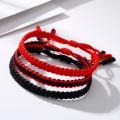 Black Red White Woven Thread Rope Lucky Bracelet Women Men Charms Bracelets Jewelry For Lovers' Best Gift Friendship Bangles. 