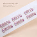 30Pcs Handmade Fake Nail Gradient Cat Eyes Short Press On Nails For Nail Art MOYAO. 