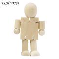 Wooden Robot Figure Wooden Jointed Figures Diy Art Crafts Supplies for Photography Prop Children Painting Artistic Photography Accessory. 