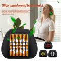 Wood Beads Car Chair Back Support Massage Cushion Mesh Relief Lumbar Brace Home Cushion Seat Chair Lumbar Back Support. 