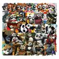 20/40pcs Kung Fu Panda Stickers Cartoon Animated Martial Arts Stickers for Laptop Scrapbook Journal Kids Girls Boys Stickers. 