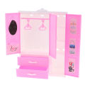 1/12 1/6 Dollhouse Miniature Pink Plastic Wardrobe for Dolls House Accessories MJK. 