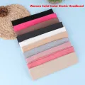 Women Solid Color Elastic Headband Soft Sports Yoga Sweatband Headwrap Wide Makeup Hairband Fashion Simple Hair Accessories Moyao. 