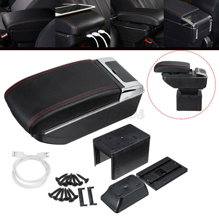 Car Armrest Storage Box Adjustable Center Console Extension Armrest Support Pad