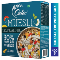 Oateo Muesli Tropical Mix – 400g – 30% Extra Fruits, Nuts & Seeds – Natural Ingredients – High-Fiber & Protein. 