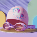 FG Children Swimming Goggles Swim Cap Set Cartoon Waterproof Anti Fog Swimming Glass Hat Diving Goggles. 