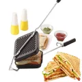 Non-Stick Gas Stove Compatible Hand Sandwich Toaster Grill Sandwich Maker. 