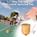 Spinning Top Toy 1 Set Wooden Spinning Top Toy with Whip Rope for Kids Teens Adults Manual Whipping Spinner Toy Wooden Trompos Indoor Outdoor Sports Fitness Toys Spinning Trompos. 