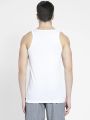 Men's White Basic Undershirt. 