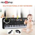 Children's keyboard, Multifunctional 61-key children's electronic piano keyboard with LCD Display, microphone. 