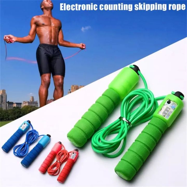Counter Skip Rope Jump Ropes with Counter Sports Fitness Adjustable Fast Speed Counting ...