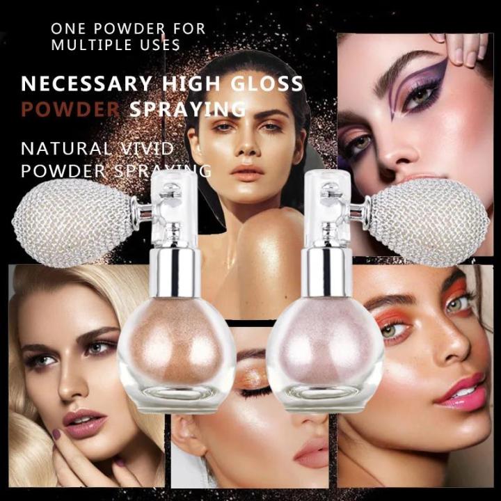 Brightening Glitter Body Powder Spray Glitter Natural Soft Mist Shiny ...