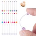 10PCS Acrylic Long Bar Belly Button Ring for Pregnant Women Flexible Clear Belly Piercing Retainer Plastic Pregnancy Navel Rings. 