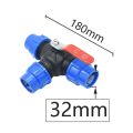 20/25/32/40/50mm Plastic Water Quick Valve PE 3-Way Fast Connection Pvc Valves Accessories 1pcs. 