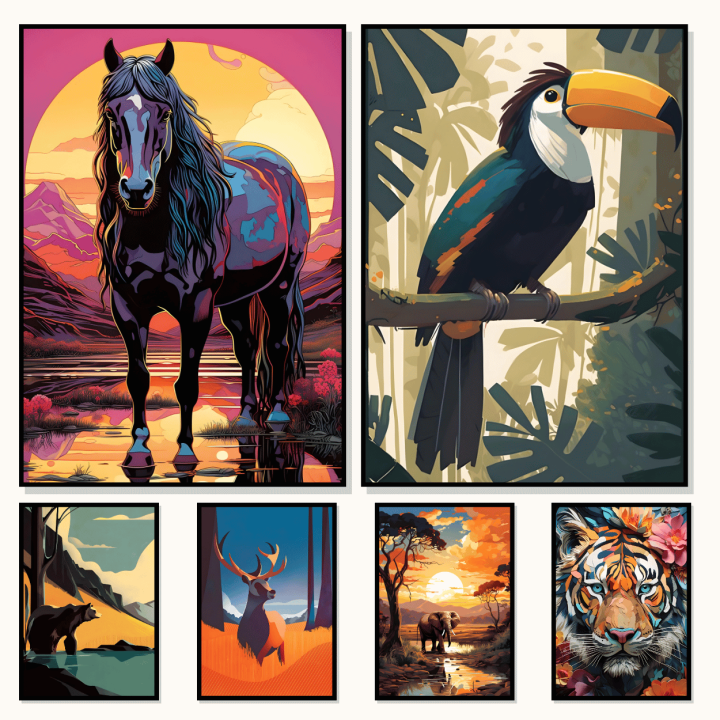 A3/A4%20Size%20Framed%20wall%20posters%20beautiful%20nature%20Animals%20Art%20elegant%20wall%20posters%20wall%20decorations%20for%20any%20room%20-%20Image%205