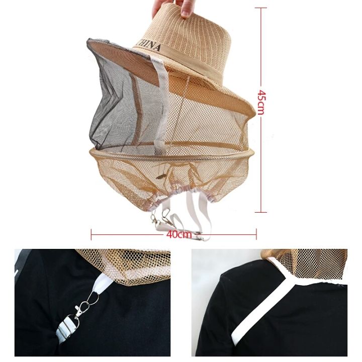 Beekeeping Hat Anti-Bee cap Face Mask net yarn Hat Beekeeping