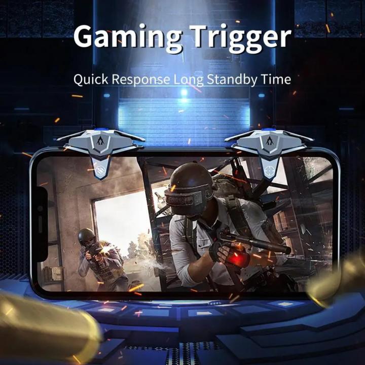 Trigger Lock Mobile Controller JS66 Mobile Phone Gaming Trigger 4 Finger Controller Triggers Button ...