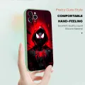Hontinga for Huawei Y6P Back Cover Red Spider Man Design Phone Case Square Soft Liquid Silicone Mobile Cover. 