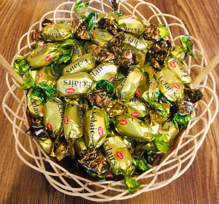 Tiffany, Eclairs, Caramels filled with 4 different Cream Flavours x Toffees 50Pcs