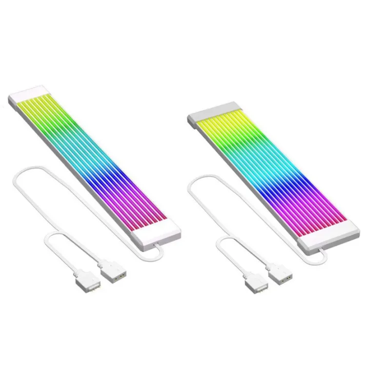 PC RGB Light Strip, PSU Extension Cable, Light Up LED Strip Set for GPU ...