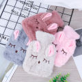 ✌  Cute Rabbit Hot Water Bottle Bag For Girls Plush Shoulder Hand Warmer Heat Pack Warm Belly Instant Hot Pack Winter Heating Pad. 