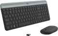 Logitech MK470 Slim Wireless Keyboard and Mouse Combo - Modern Compact Layout, Ultra Quiet, 2.4 GHz USB Receiver, Plug n' Play Connectivity, Compatible with Windows. 