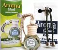 Aroma Breath Car Freshener Hanging with Green Apple Fragrance/Our Car Perfumes match your Car Accessories Interiors/Long Lasting Good Smell Essential Oils Bottle with Wooden Lid (9 ml). 